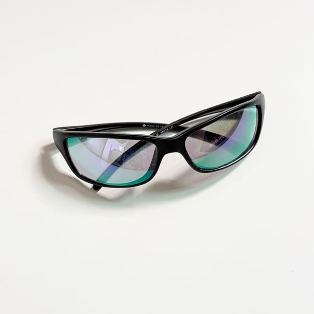 90s I-MAN 블랙 랩어라운드 프레임 빈티지 선글라스