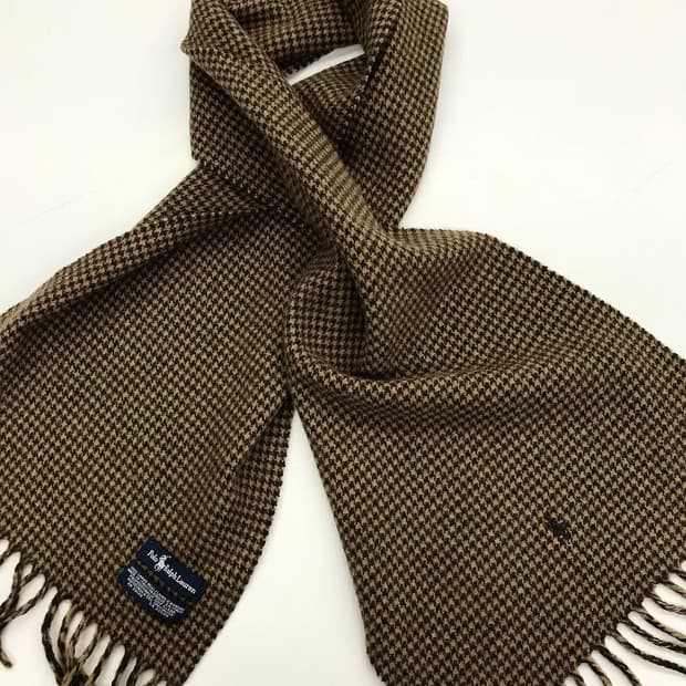 폴로 하운드 체크 머플러