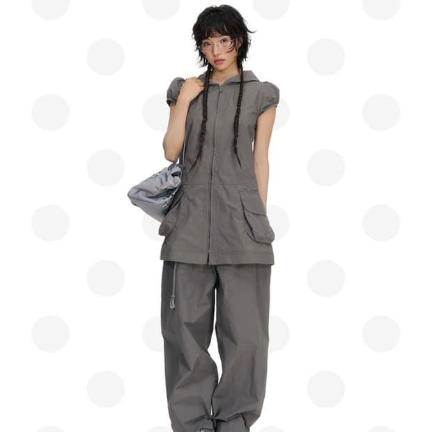 NECY STUDIO Lovelock Hoodie Pocket Dress