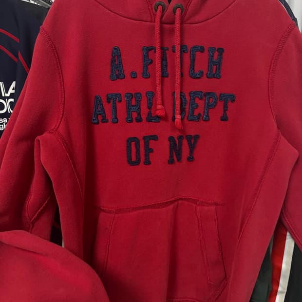 아베크롬비 딥버건디 후드티