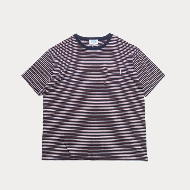 APPLE BUTTER STORE stripe pocket T
