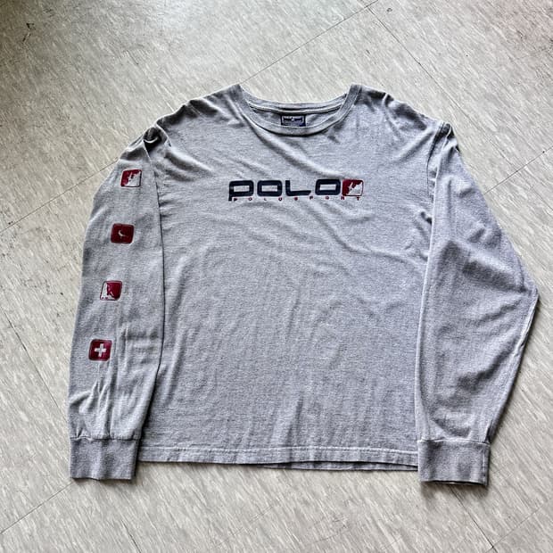 90s 폴로 스포츠 롱슬리브 티셔츠 MADE IN USA