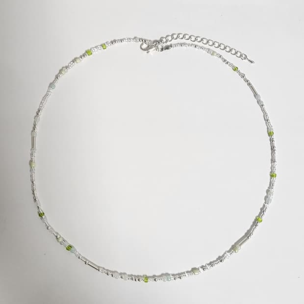 남자 그린실버 목걸이