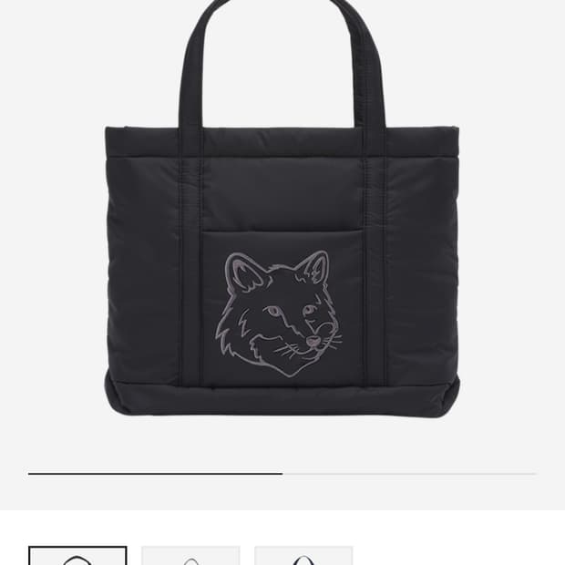 (새상품) 메종키츠네 폭스헤드 패딩 토트백