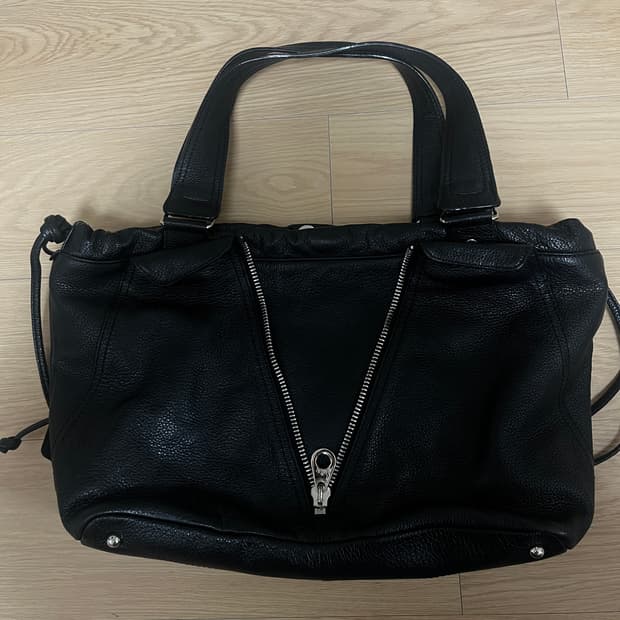 브레알 빈티지 천연 가죽 가방 블랙