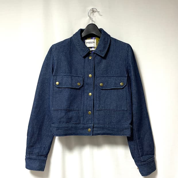 인도산 데님) 에센셜앤트워프 여성 세미크롭 트러커 청자켓 _ 인디고