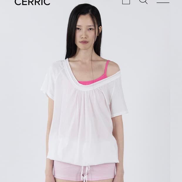 Round Drawstring Hem Top (새상품)
