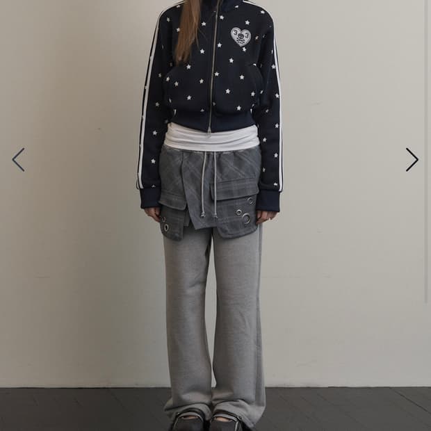 셋업이엑스이 이번 신상 스타 스포티 집업 네이비 새상품