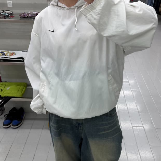 나이키 올드스쿨 스우시 후드 아노락 바람막이