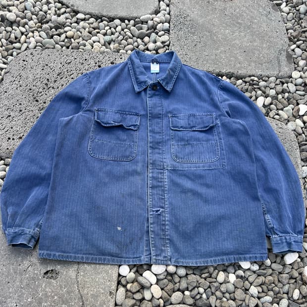 FADED VINTAGE WASHING HBT 헤링본 프렌치워크자켓