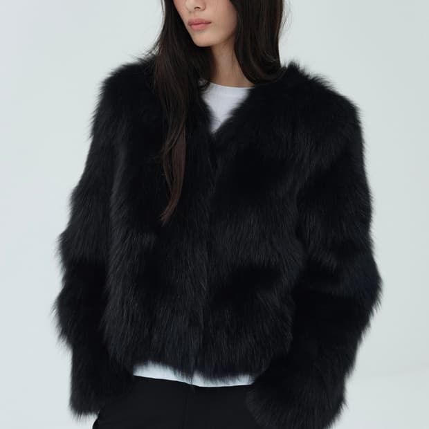 오어 ore 폭스퍼 자켓