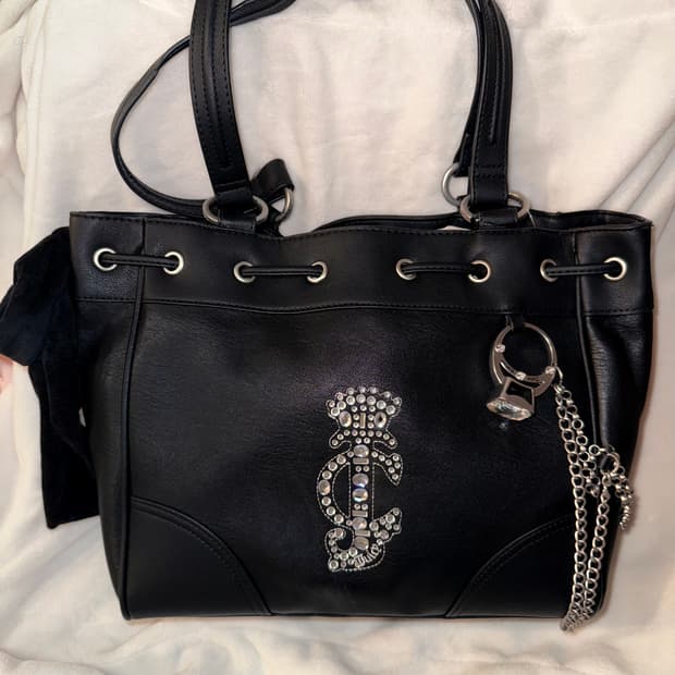 쥬시꾸뛰르 블랙 데이드리머 토트백 갸루 베이비베어 베메클 숄더백 가방