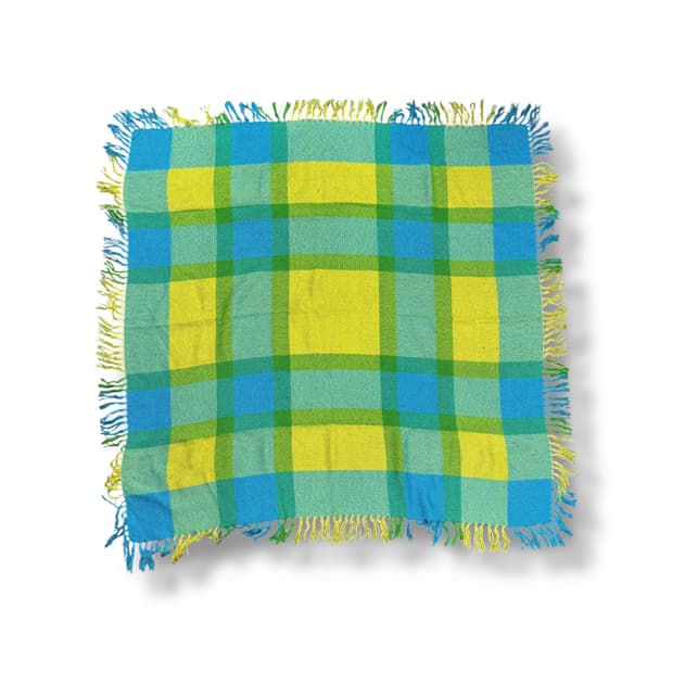 빈티지 태슬 체크 블랭킷  