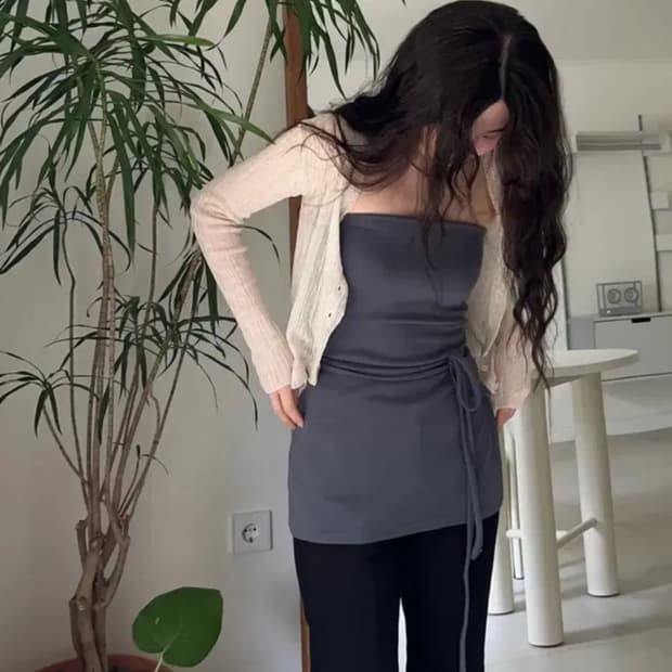 옵텐소 스트랩 튜브 탑 strap tube top