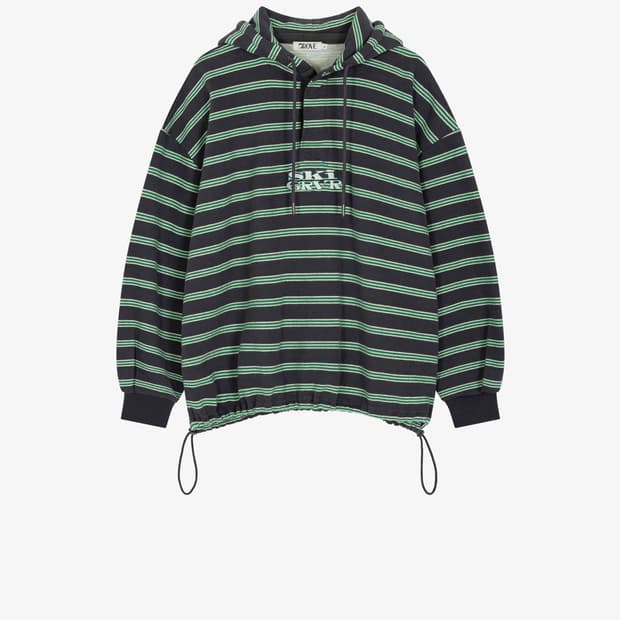 그로브 GRAFICO STRIPE HOODIE GREY