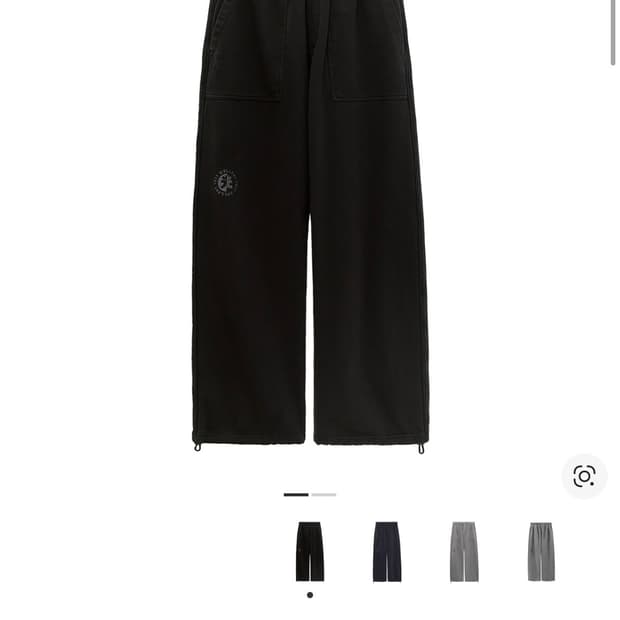 4) 폴리테루 1011 퍼티그 스웨트팬츠 1.2v 블리치드 블랙