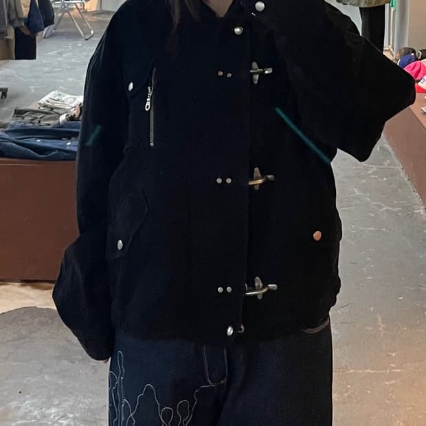 쿠어 워시드 파이어맨 블랙 자켓 H2104