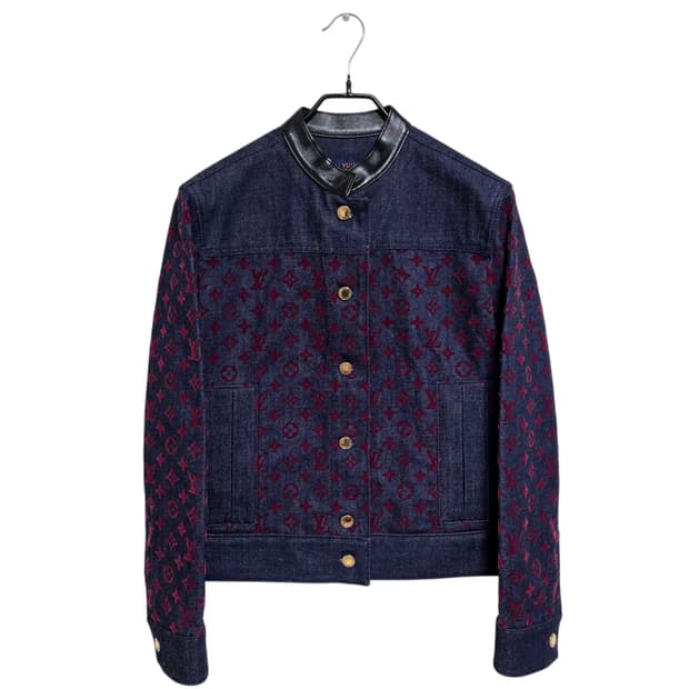 (새상품)루이비통 여성 벨벳 모노그램 데님자켓