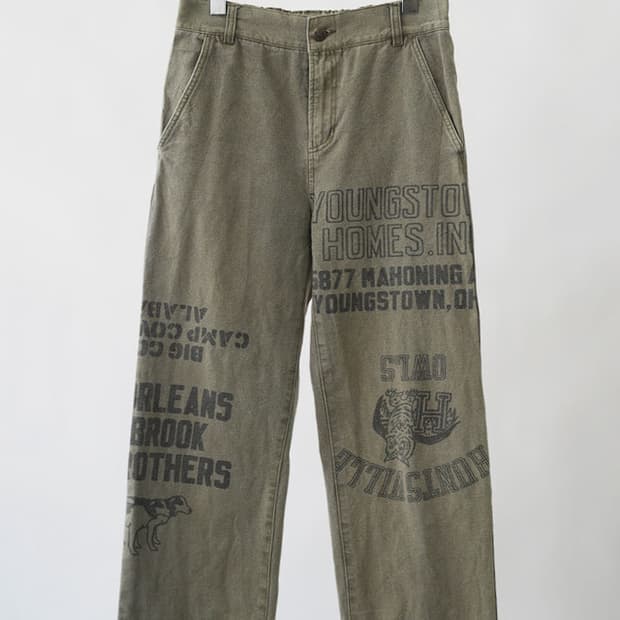 PAO PAO CLOTHING printed 워크 팬츠