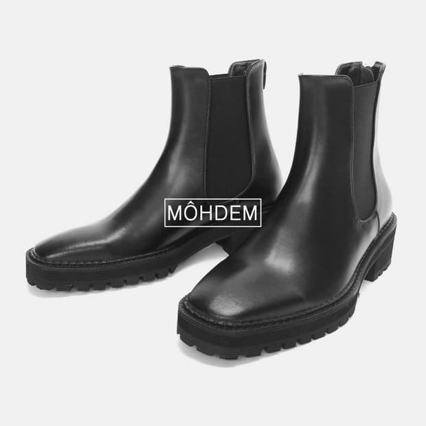 [premium] 렉트 가죽 첼시부츠 코만도솔