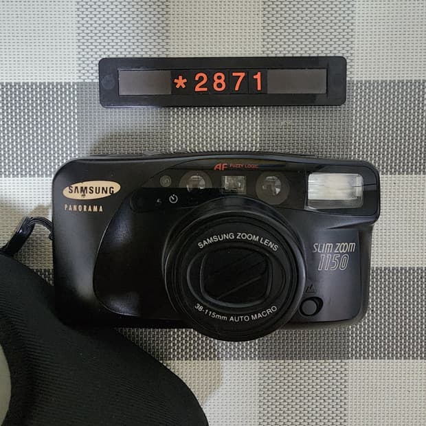 삼성 슬림줌 1150 파노라마 필름카메라 파우치포함