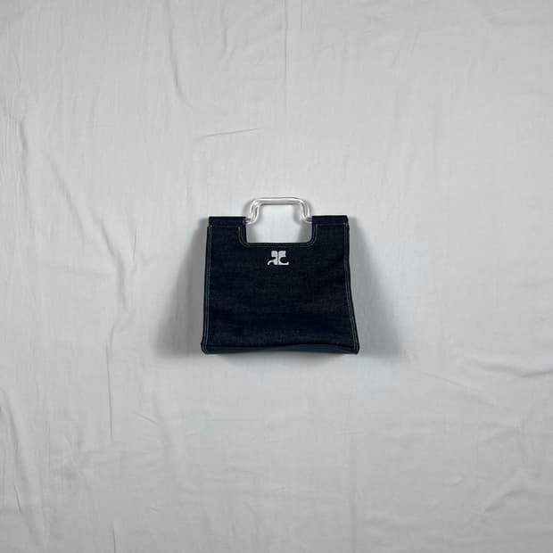 꾸레쥬 꾸레주 courreges 로고 데님 토트백 가방