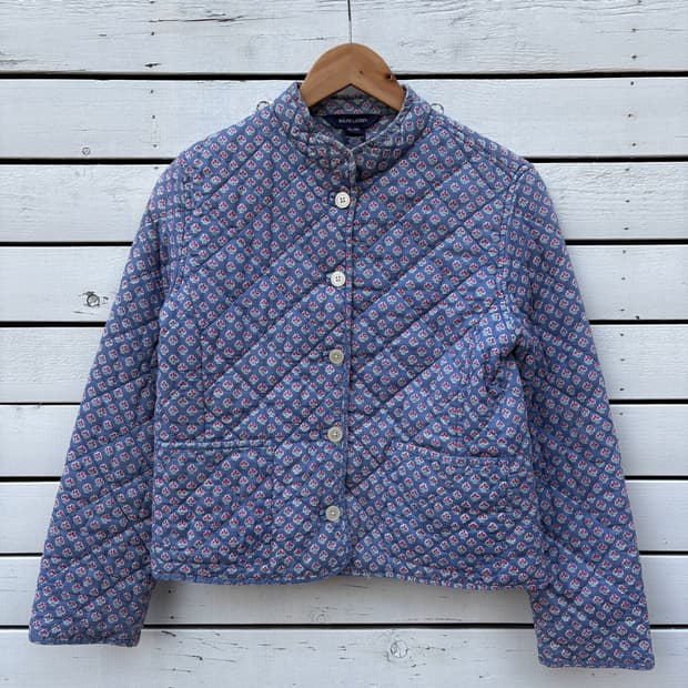 Polo 폴로 플라워 꽃무늬 퀼팅 자켓