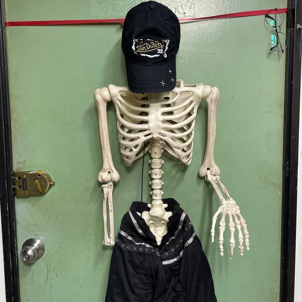 본더치 블랙 그런지 펑크 와투케 볼캡 모자