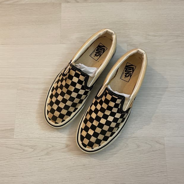 90s Vans 반스 체커보드 슬립온 데드스탁