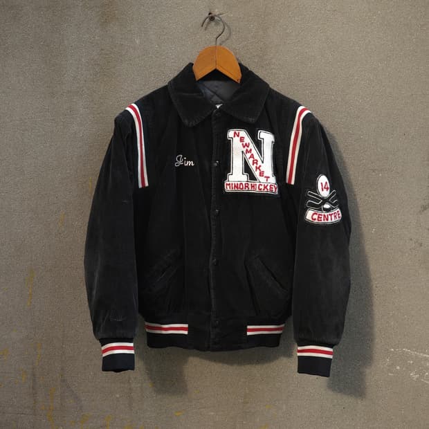 70s Newmarket minor hockey 코듀로이 레터맨 자켓