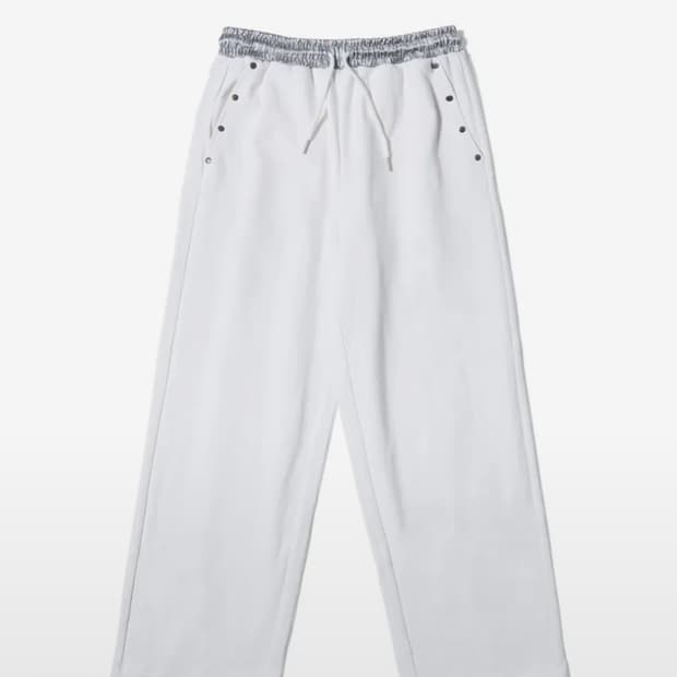유희 YOUHEETIC HOTFIX SWEATPANTS WHITE