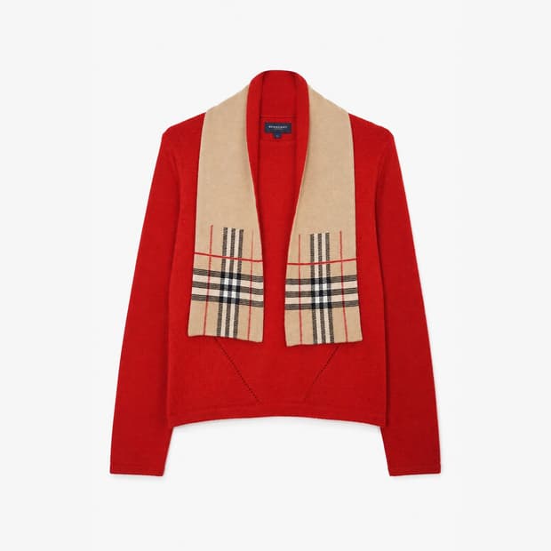 BURBERRY GOLF 버버리 울&모헤어 머플러 니트 세트 (7190)