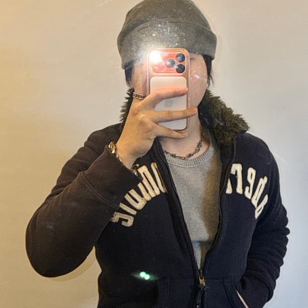 아베크롬비 울프죠 센터로고 집업