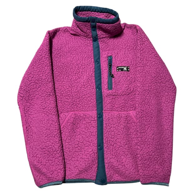 히스테릭 글래머 핑크 버튼 플리스 후리스