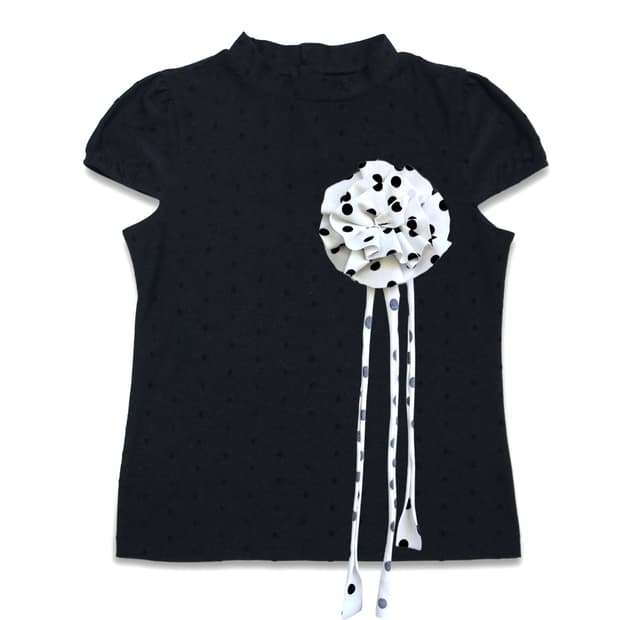 Black Dot Puff top