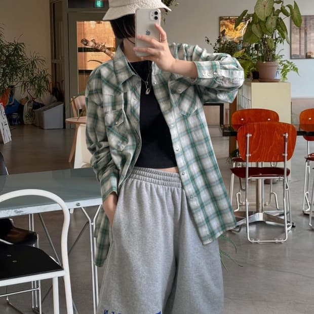 랭글러 체크 셔츠 (Man 2XL) AB0641