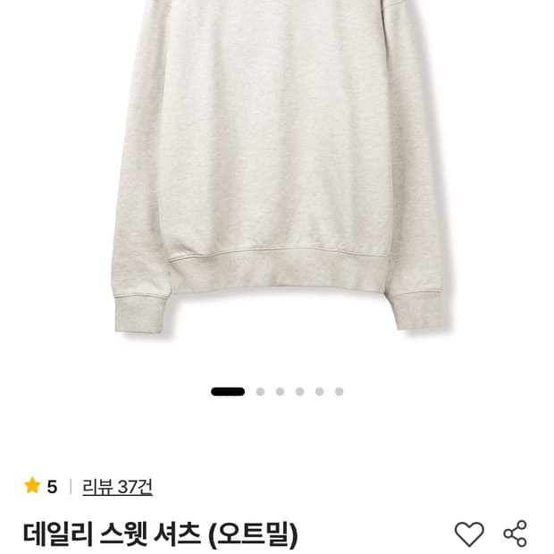 스테디에브리웨어 데일리 스웻셔츠 오트밀
