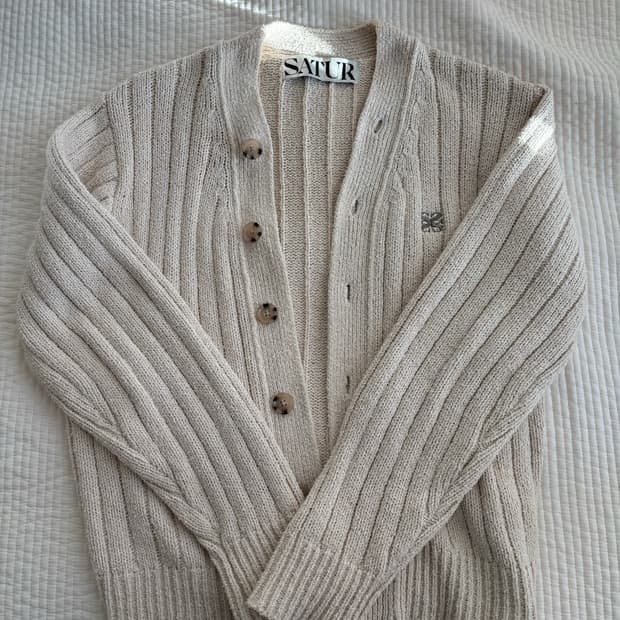 새터 부클가디건 아이보리 ws