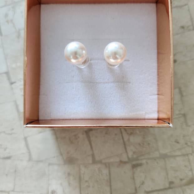 14k 스와로브스키 진주 귀걸이