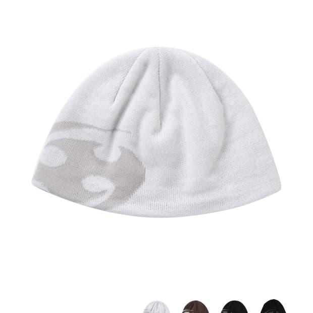 산산기어 로고 비니 화이트