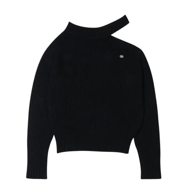 보헤미안서울 넥 컷아웃 루즈핏 니트