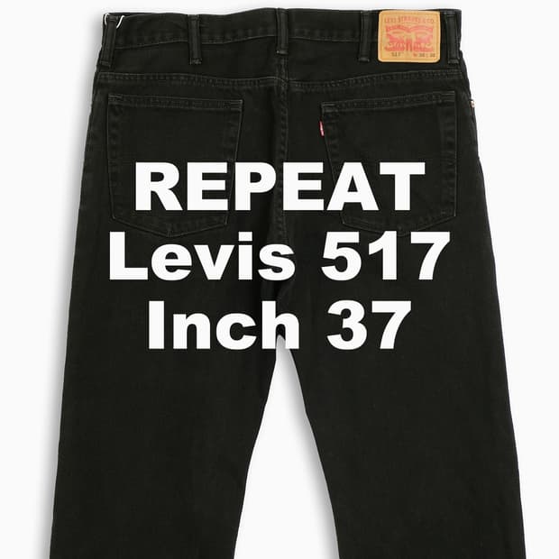 빈티지 리바이스 517 흑청 블랙진 37 인치 LV5173880