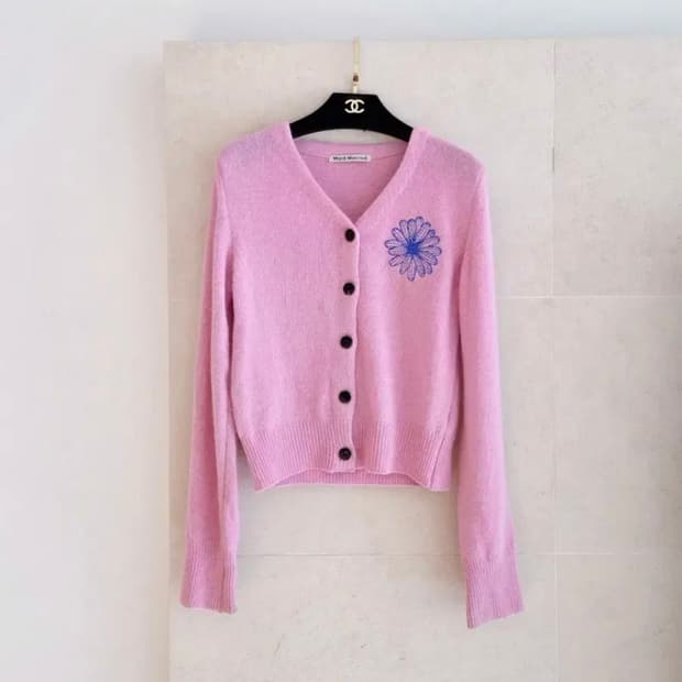 마르디메크리드 핑크 가디건