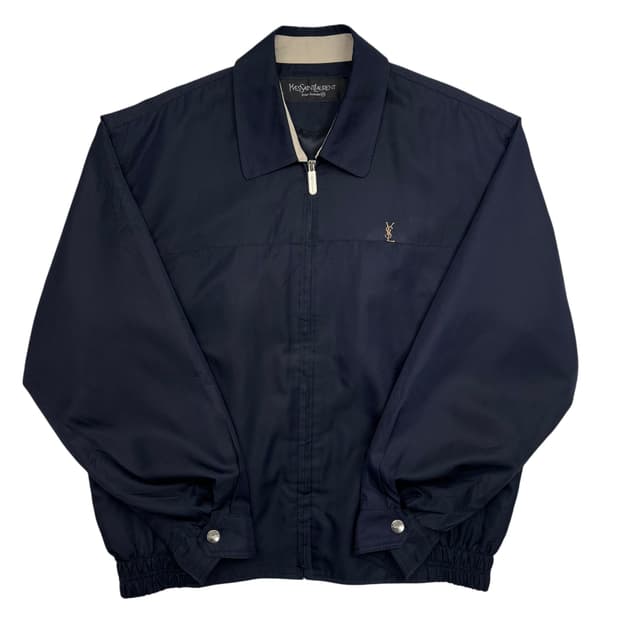 입생로랑 폴리쉘 네이비 블루종 자켓 M