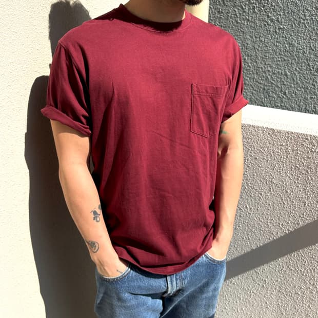 LLbean 반팔티셔츠 자주빛 컬러 (상태 좋음)