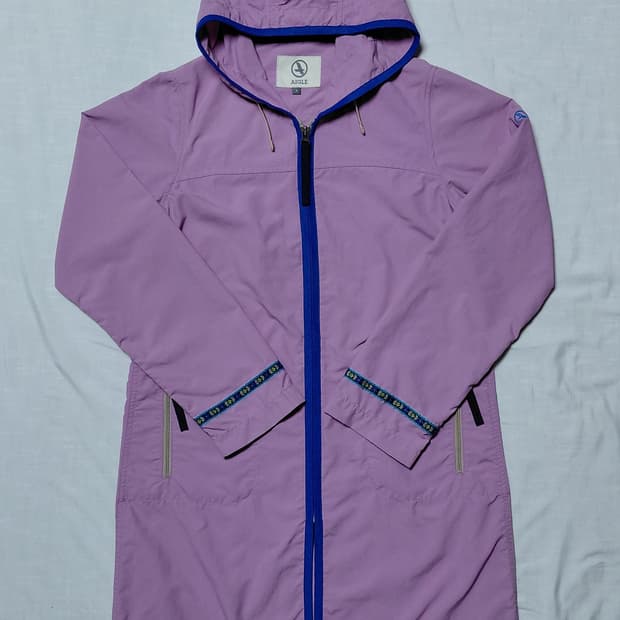 에이글(AIGLE) 여성 롱 후드 바람막이 자켓 (S사이즈/퍼플)