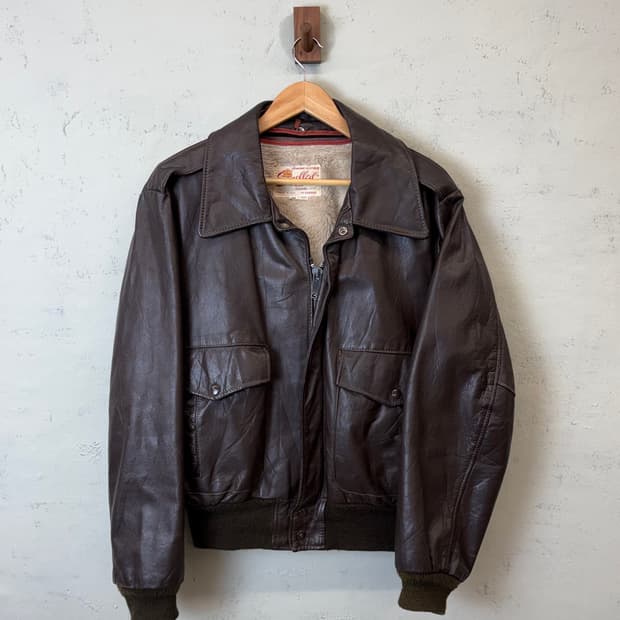70s USA 엑셀드레더 A2 봄버 레더 자켓