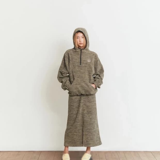 미스치프 플리스 롱스커트