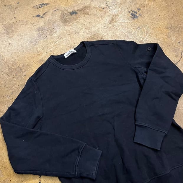 [정품/L] 스톤아일랜드 블랙 맨투맨 티셔츠 b16