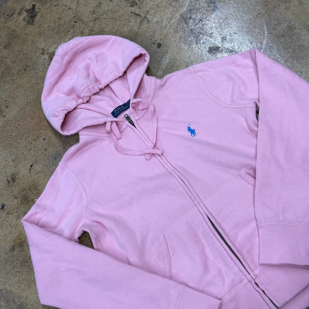 폴로 랄프로렌 딸기우유 핑크 후드집업